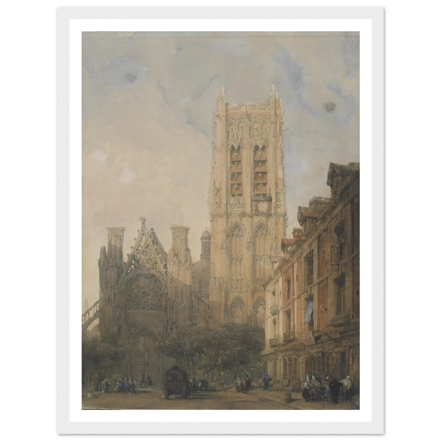 Church of St. Jacques, Dieppe Art Print | David Roberts-Quipham Collections