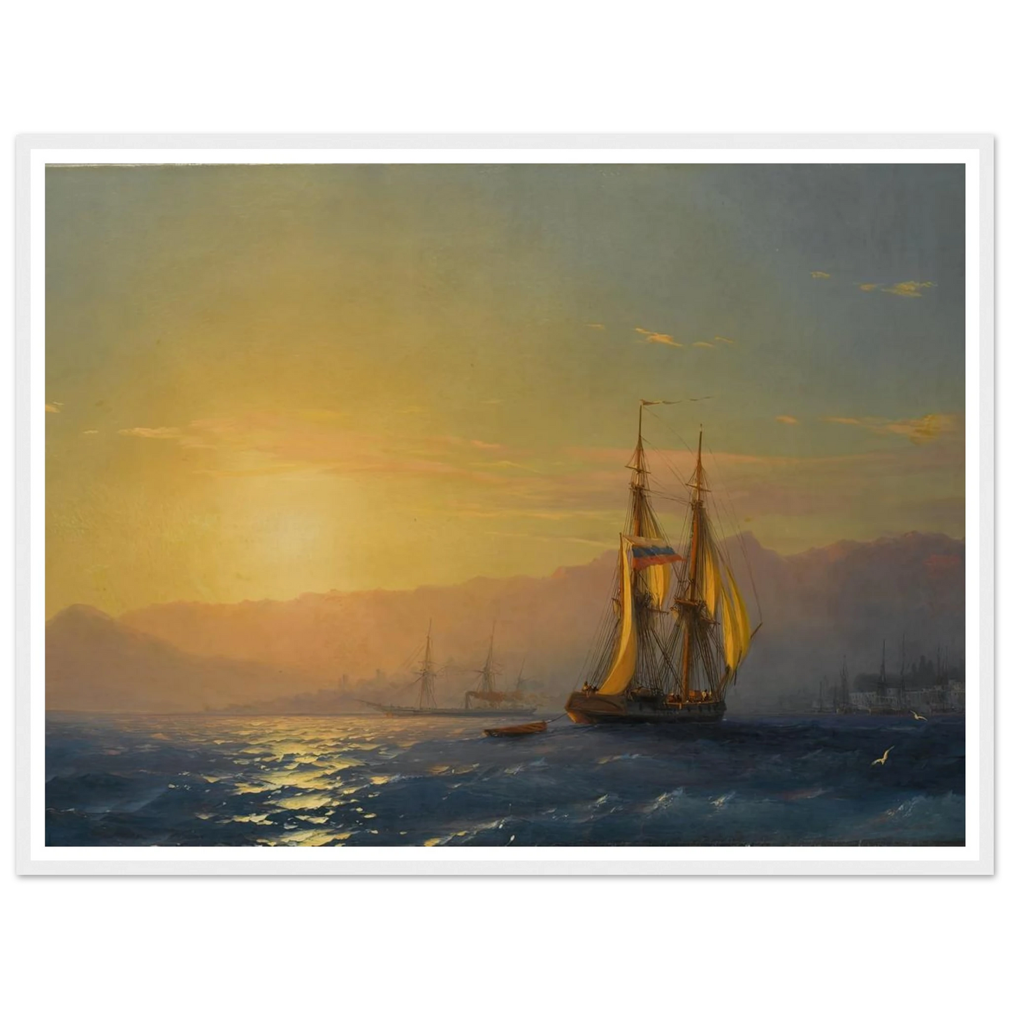 Sunset at sea (1877) Art Print | Ivan Konstantinovich Aivazovsky-Quipham Collections
