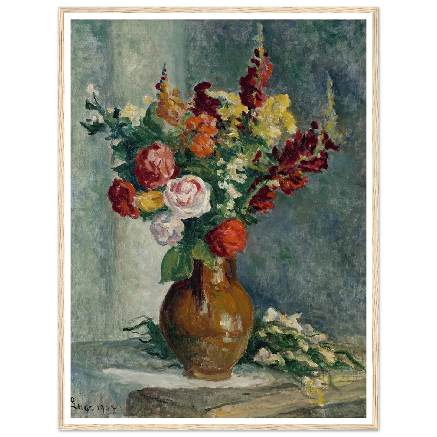 Vase de fleurs (1907) Art Print | Maximilien Luce-Quipham Collections