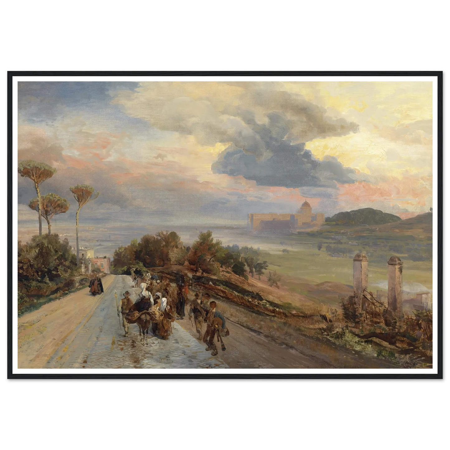 Via Cassia bei Rom (1878) Art Print | Oswald Achenbach-Quipham Collections