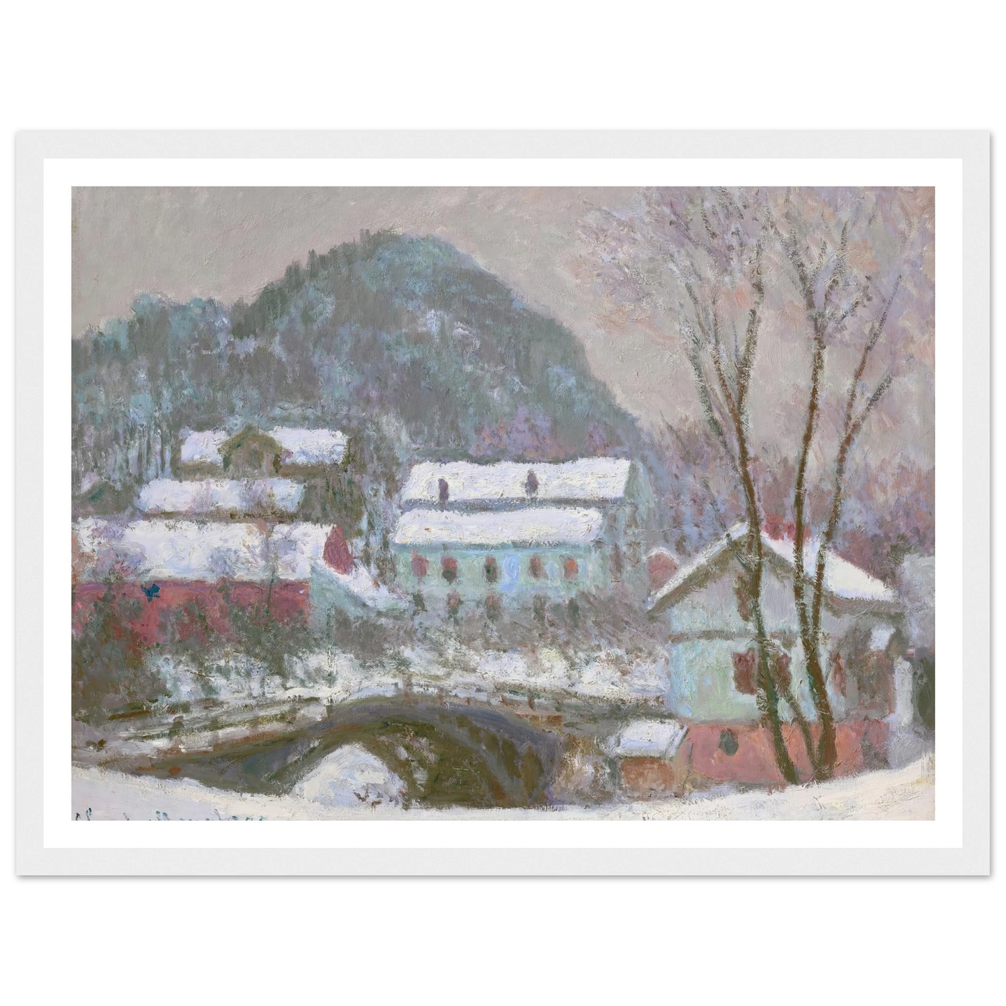 Sandviken, Norvège, effet de neige (1895) Art Print | Claude Monet-Quipham Collections