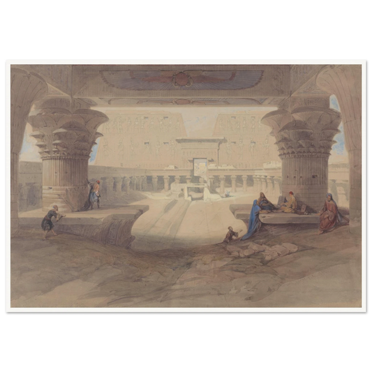 From under the Portico of the Temple of Edfu, Upper Egypt Art Print | David Roberts-Quipham Collections