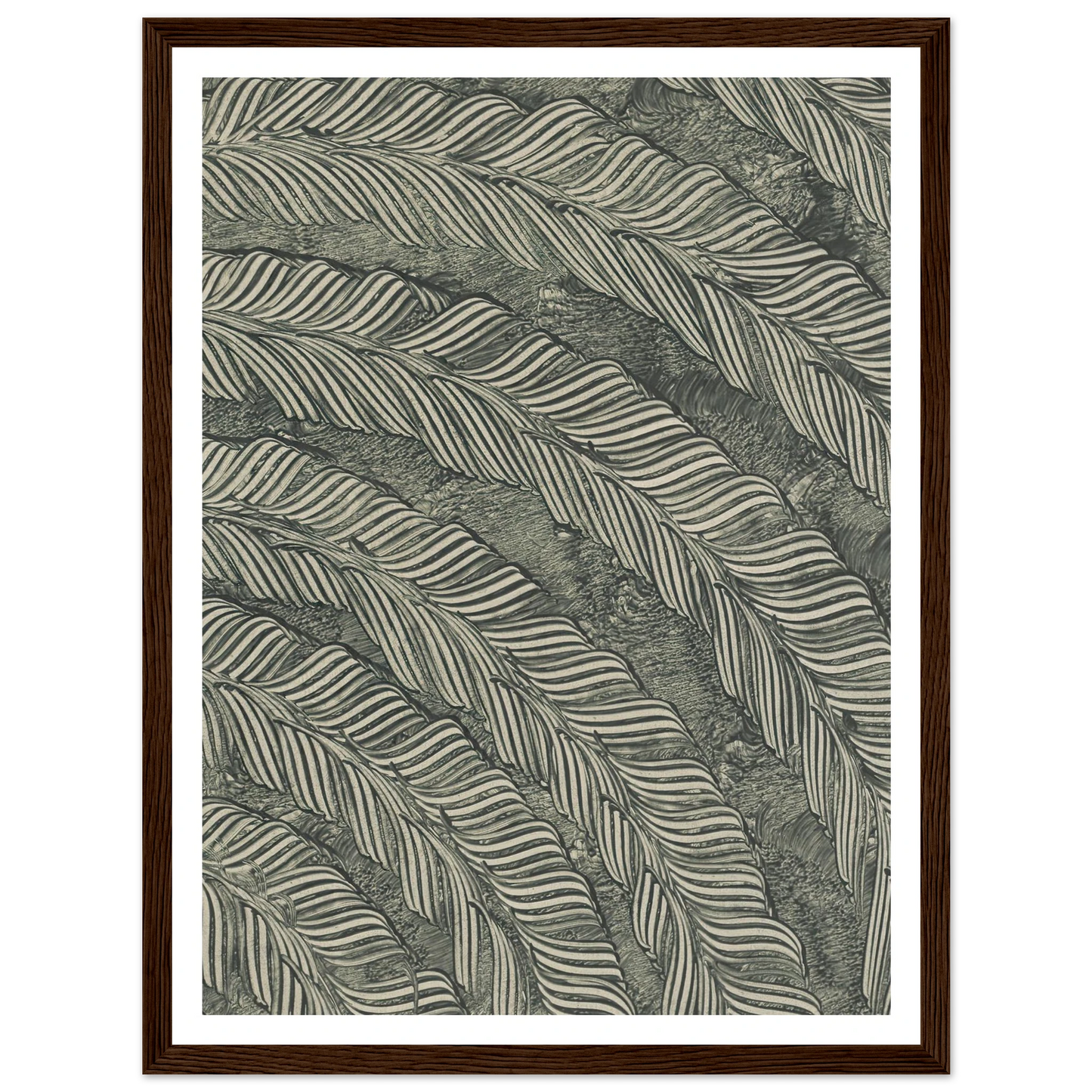 Kleisterpapier mit Verdrängungsdekor (Federn) (1890) Art Print | Anker Kyster-Quipham Collections
