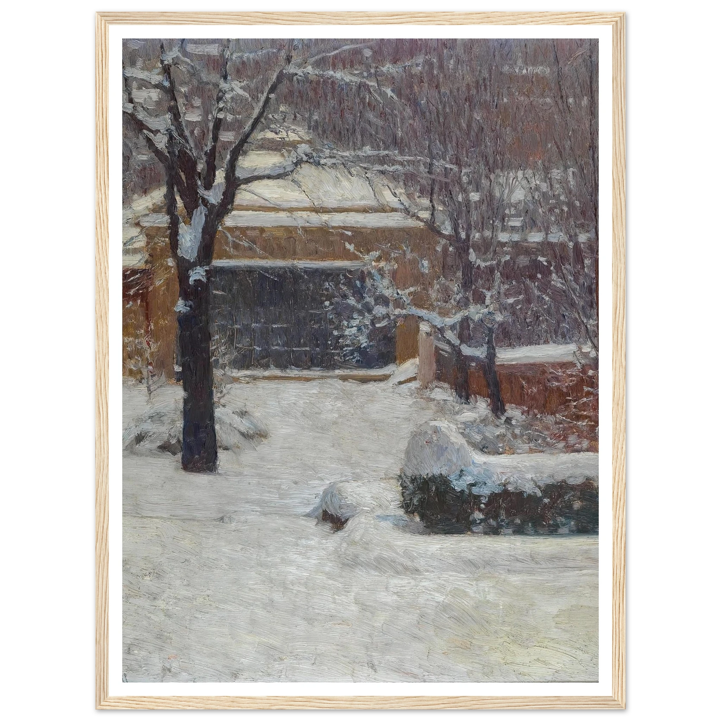Winter at Hohe Warte, Rothschild Gardens (c. 1902) Art Print | Carl Moll-Quipham Collections