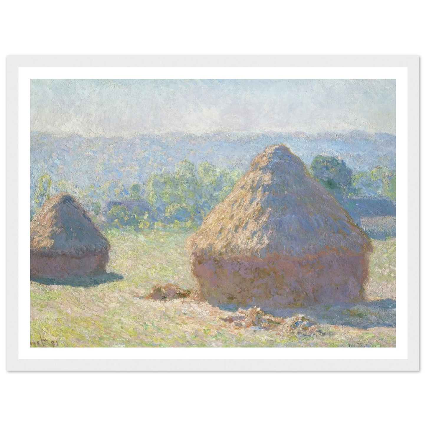 Haystacks, end of Summer (1891) Art Print | Claude Monet-Quipham Collections