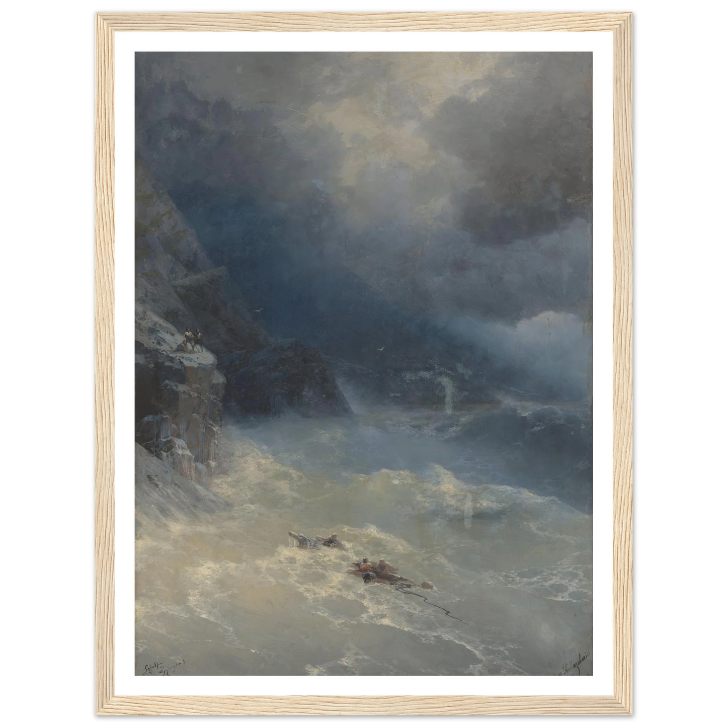 The storm at Cape Aya (1899) Art Print | Ivan Konstantinovich Aivazovsky-Quipham Collections