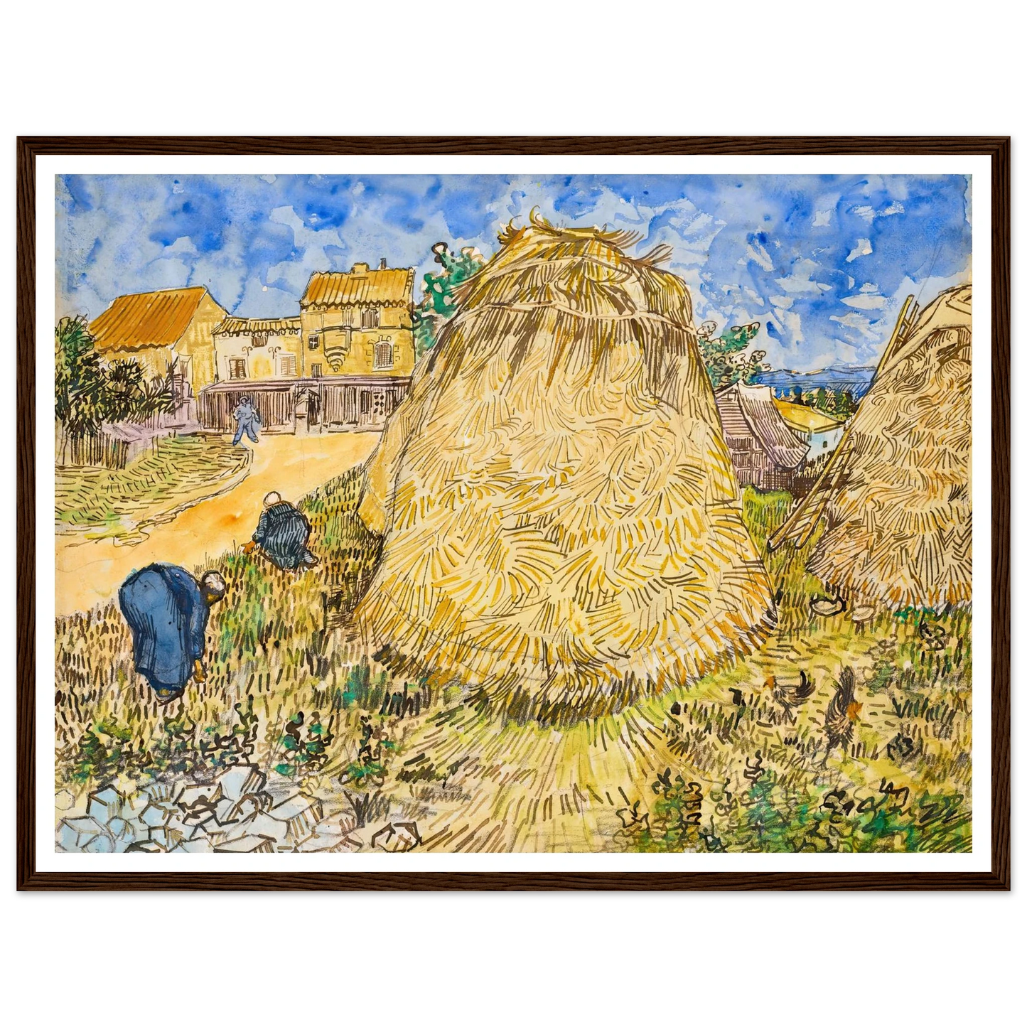 Meules de blé (1888) Art Print | Vincent van Gogh-Quipham Collections