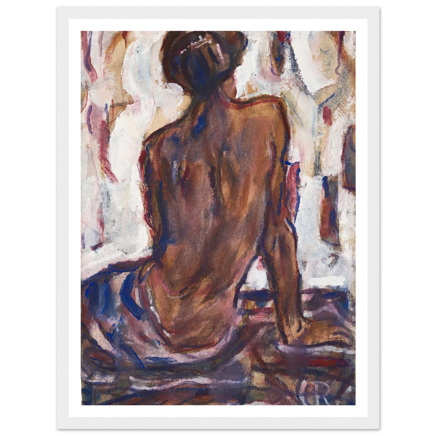 Female nude, seen from behind. Art Print | Christian Rohlfs-Quipham Collections