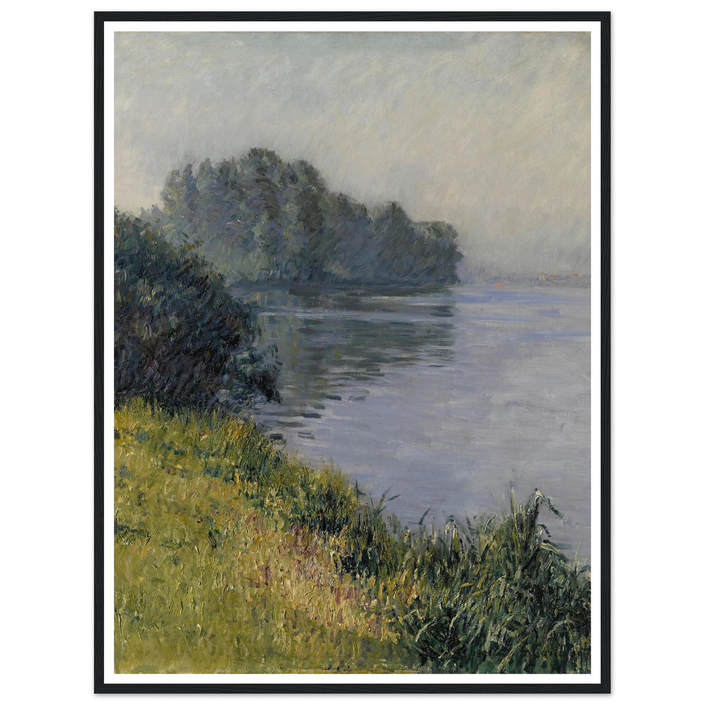La Seine à l’Île Marante par temps brumeux (1891) Art Print | Gustave Caillebotte-Quipham Collections