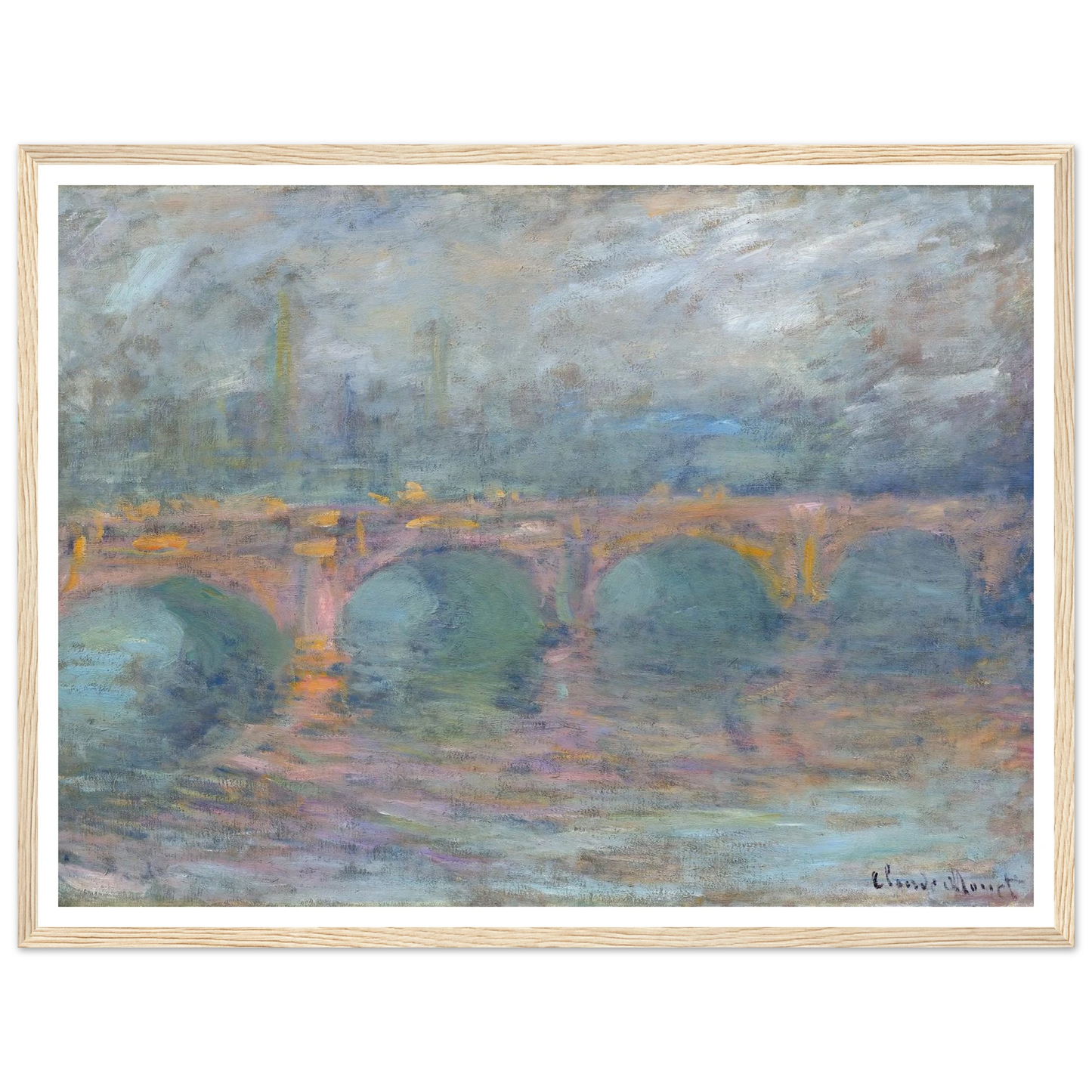 Waterloo Bridge, London at Sunset (1904) Art Print | Claude Monet-Quipham Collections