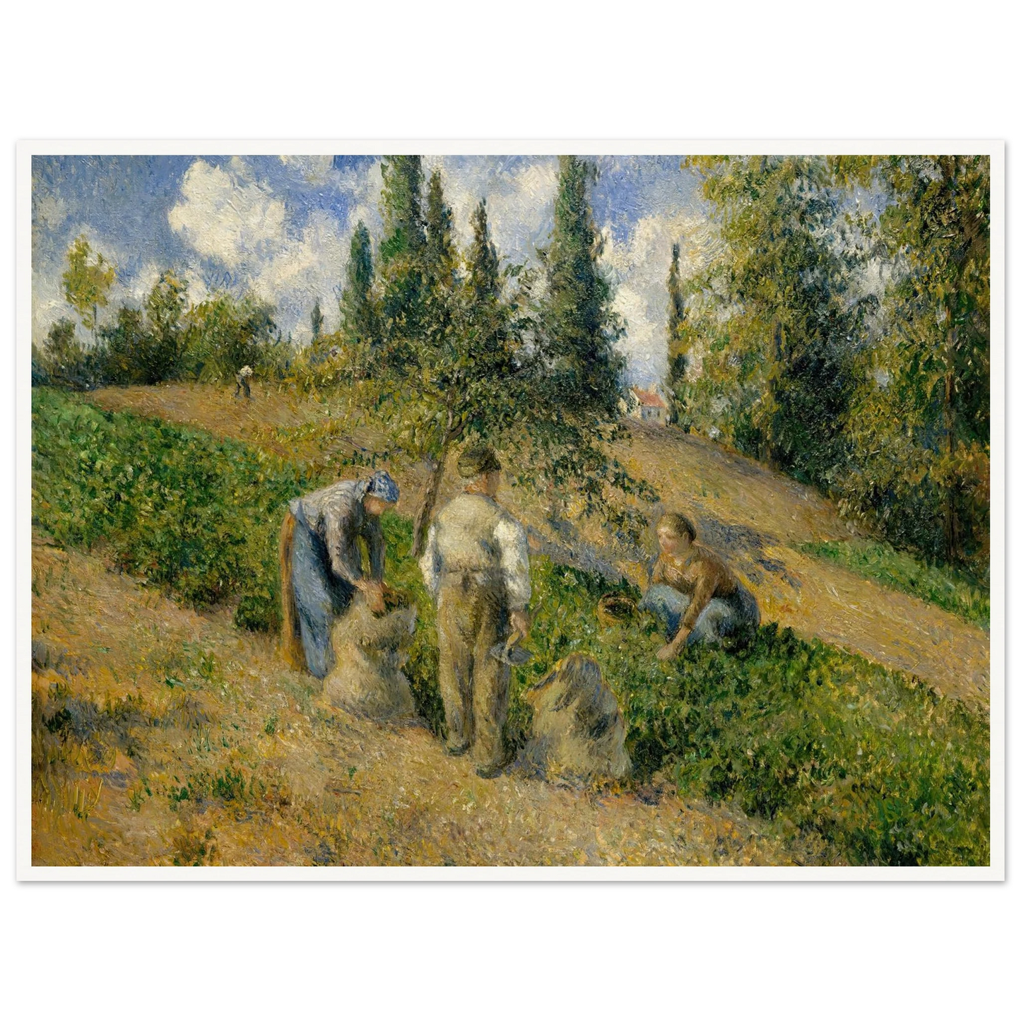 The Harvest, Pontoise (La Récolte, Pontoise) (1881) Art Print | Camille Pissarro-Quipham Collections