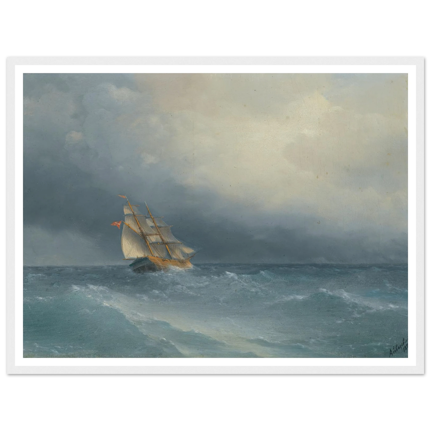 The Lifting Storm (1880) Art Print | Ivan Konstantinovich Aivazovsky-Quipham Collections