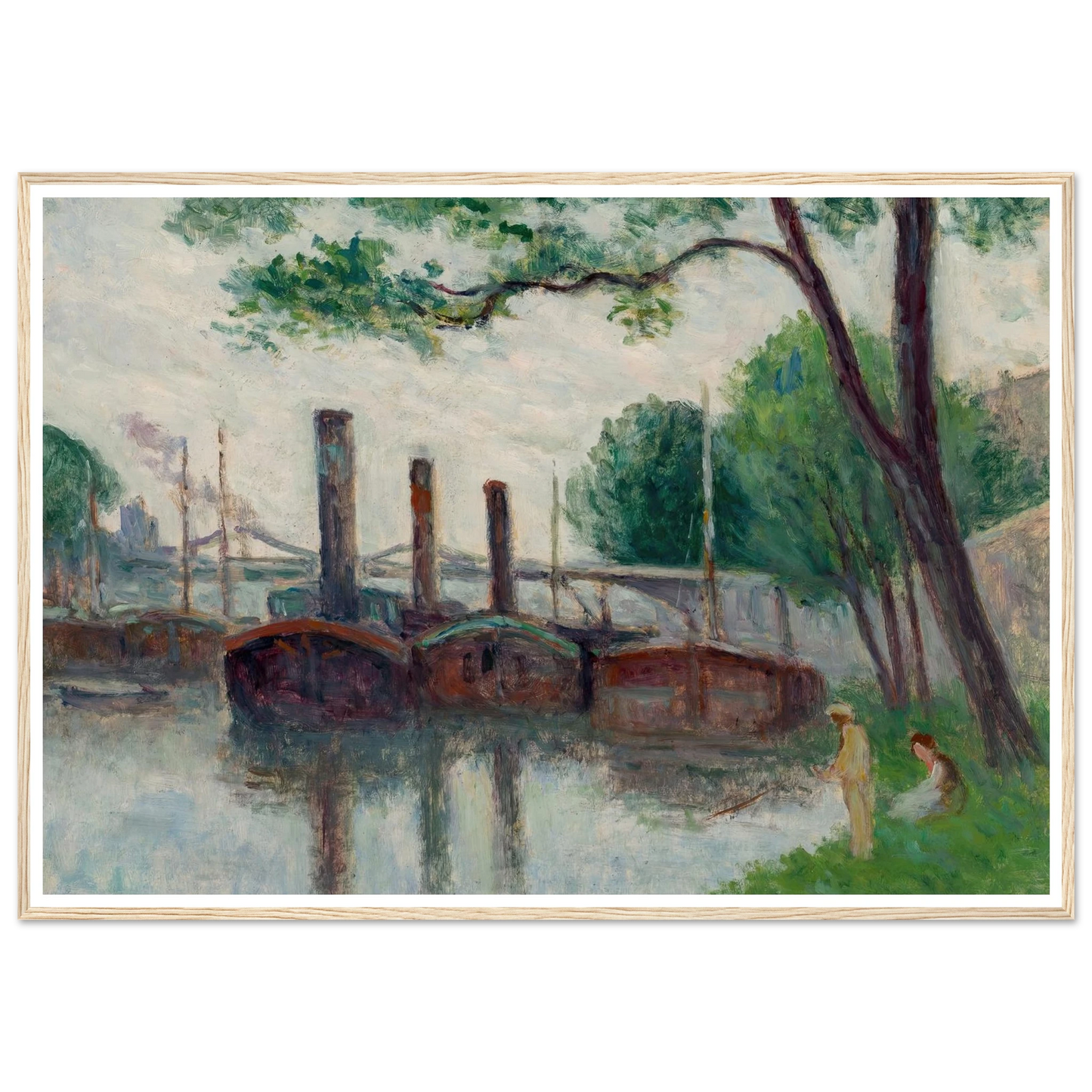 Les bords de la Seine près de la Roche-Guyon (1935) Art Print | Maximilien Luce-Quipham Collections