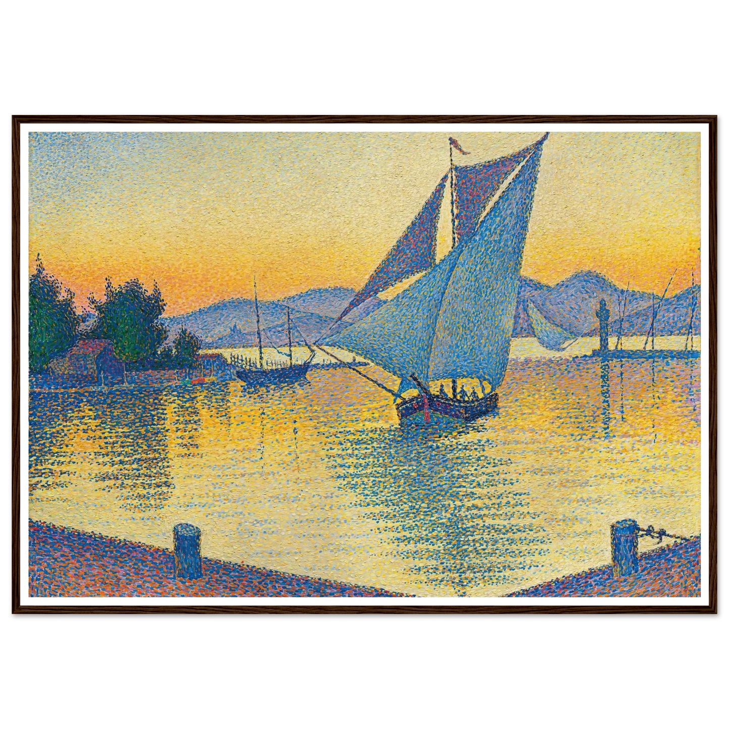 Le Port Au Soleil Couchant, Opus 236 (Saint-Tropez) (1892) Art Print | Paul Signac-Quipham Collections