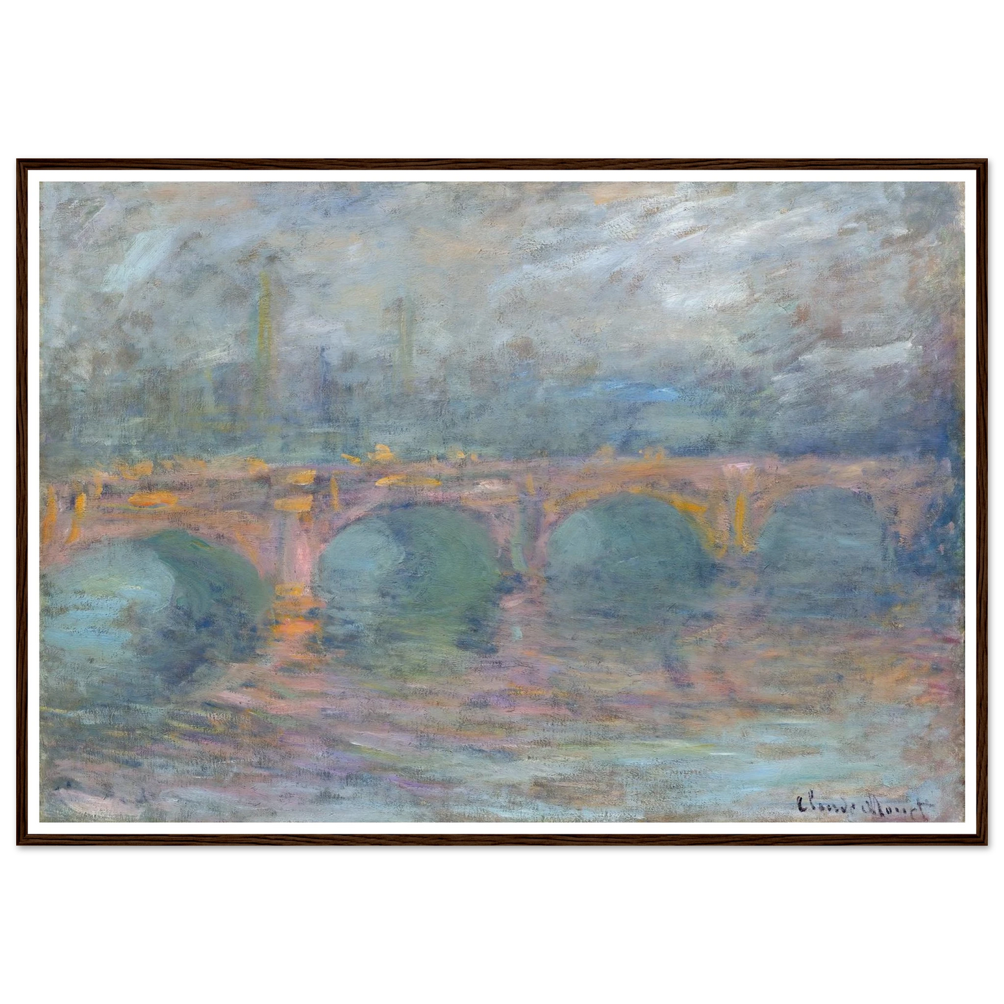 Waterloo Bridge, London at Sunset (1904) Art Print | Claude Monet-Quipham Collections