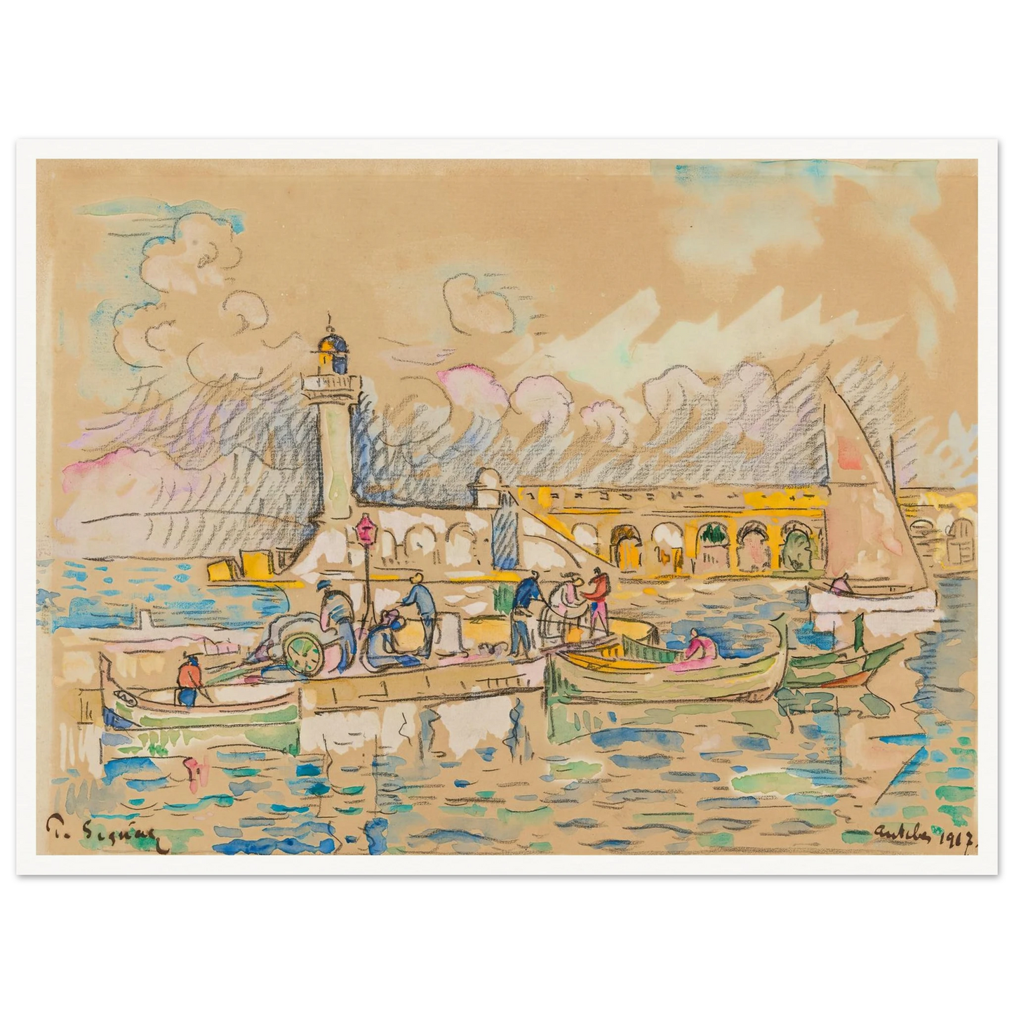Antibes (1917) Art Print | Paul Signac-Quipham Collections