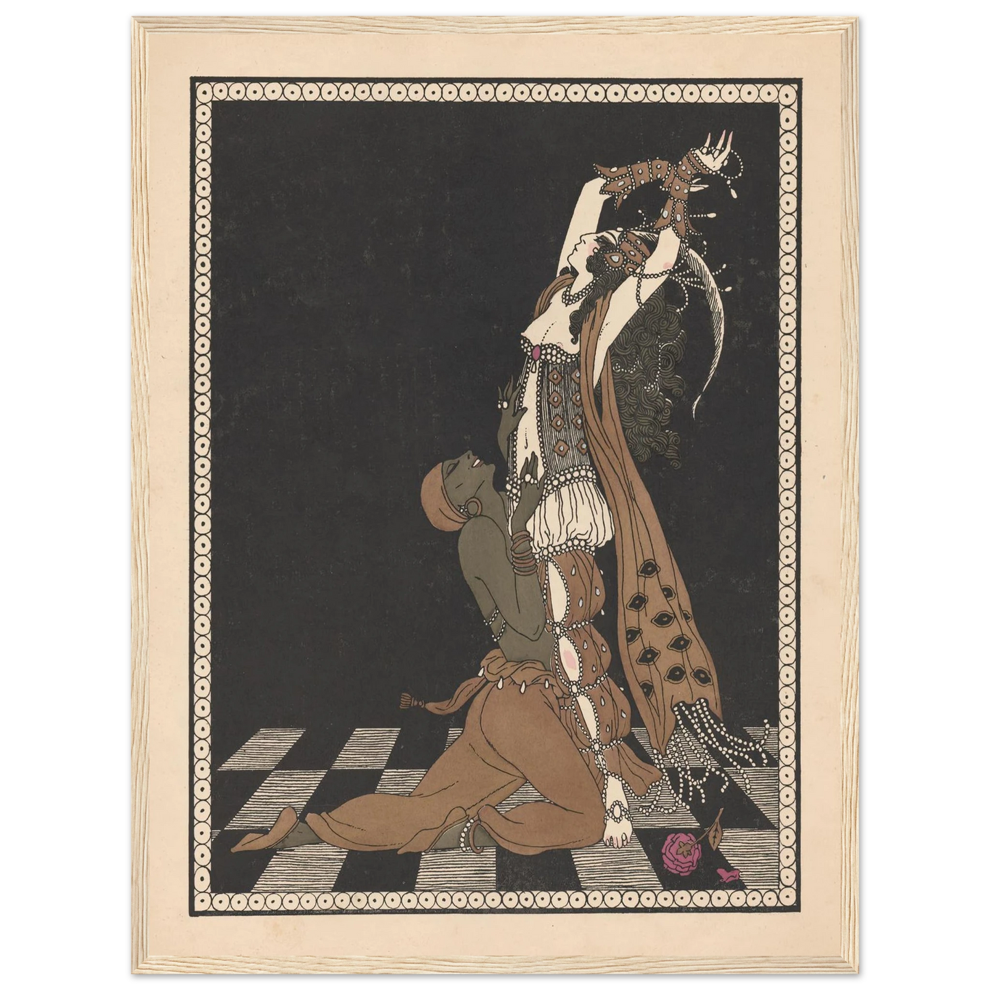 Vaslav Nijinsky and Ida Rubinstein in Schéhérazade (1913) Art Print | George Barbier-Quipham Collections