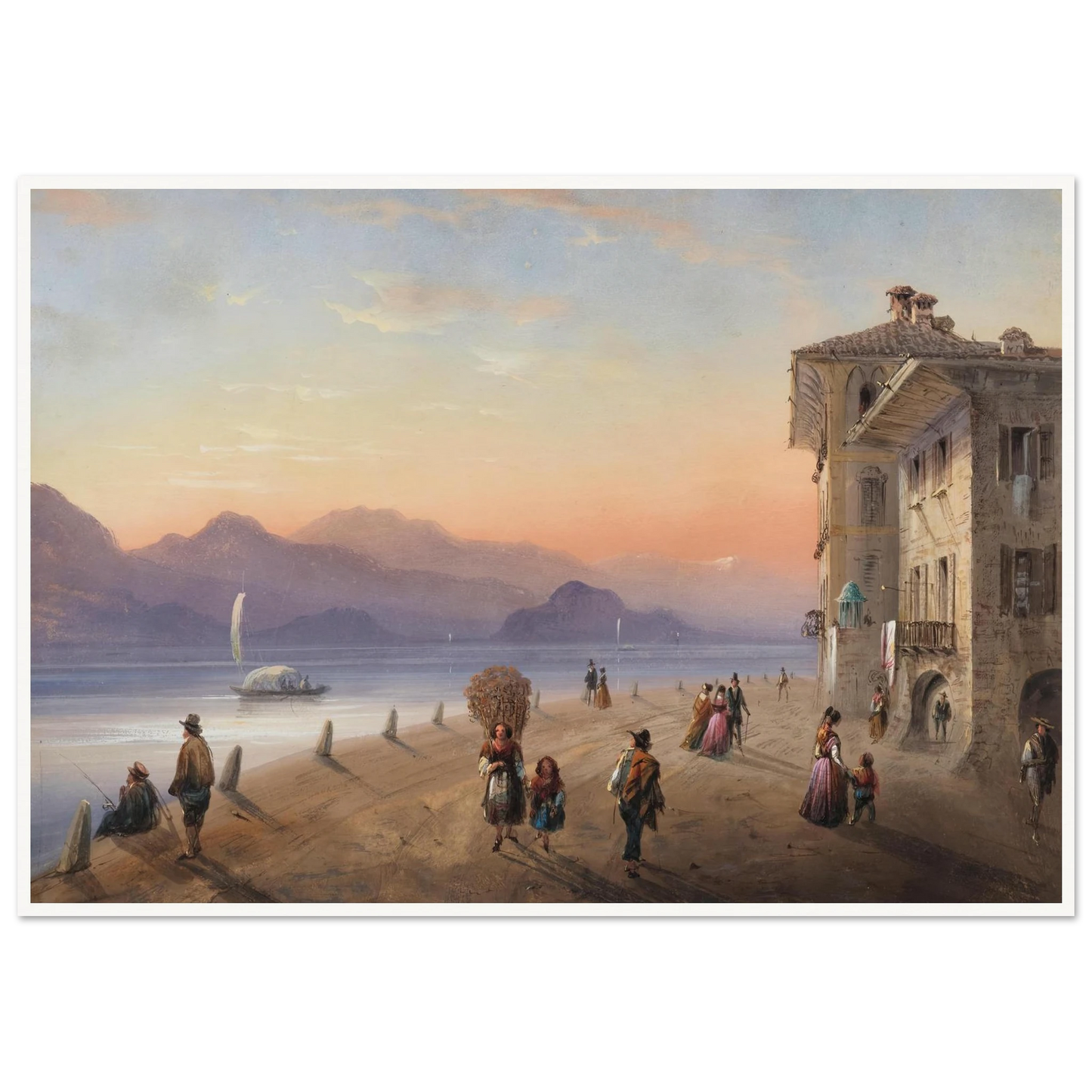 Palazzo Borromeo, Isola Bella on Lake Maggiore (1849) Art Print | Carlo Bossoli-Quipham Collections