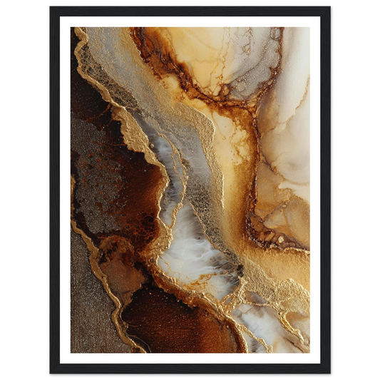 Abstract Flow - Framed Poster - 30x40 cm / 12x16″ - Black frame