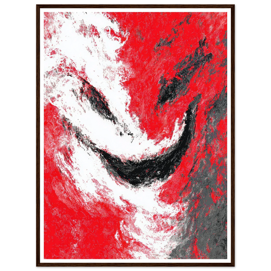 Abstract Grin 2 - Framed Poster - 30x40 cm / 12x16″ - Black frame