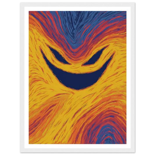 Abstract Grin - Framed Poster - 30x40 cm / 12x16″ - Black frame