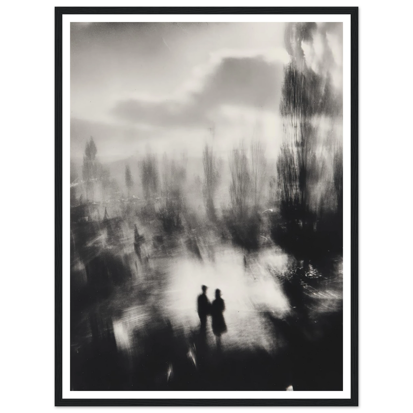 Abstract Land B&W - Framed Poster - 30x40 cm / 12x16″ - Black frame