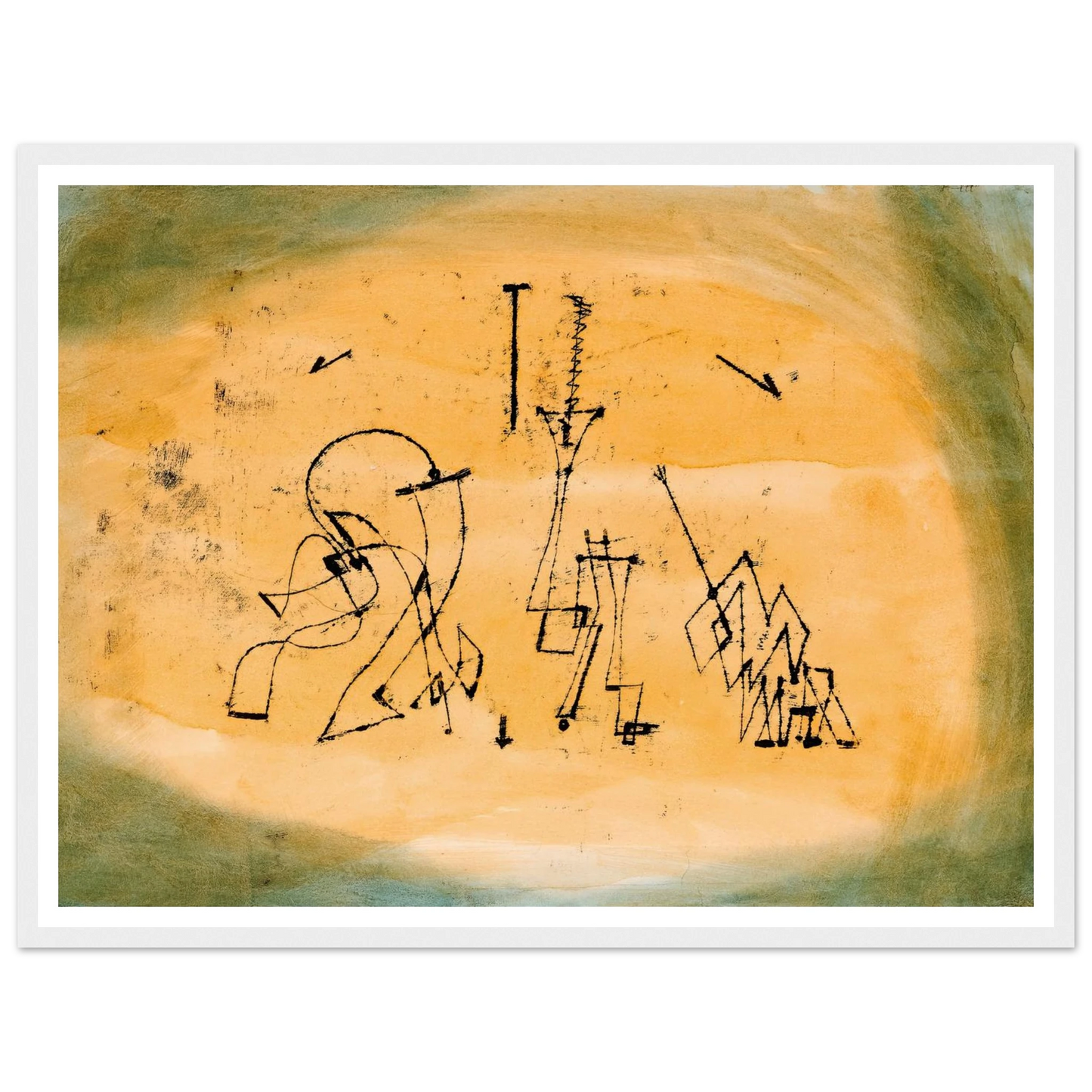 Abstract Trio (1923) Art Print | Paul Klee - Framed Poster - 30x40 cm / 12x16″ - Black frame