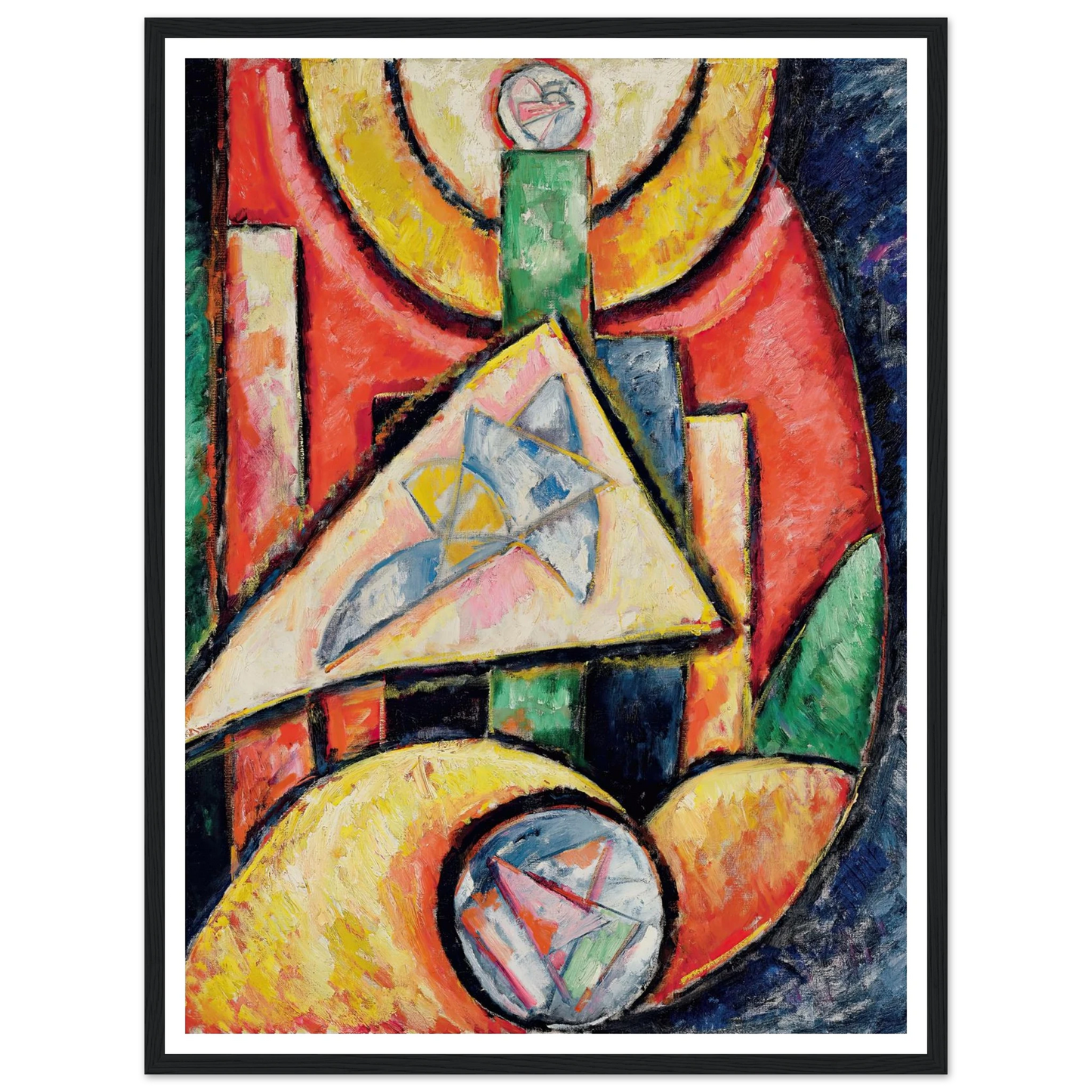 Abstraction (1912-13) Art Print | Marsden Hartley - Framed Poster - 30x40 cm / 12x16″ - Black frame