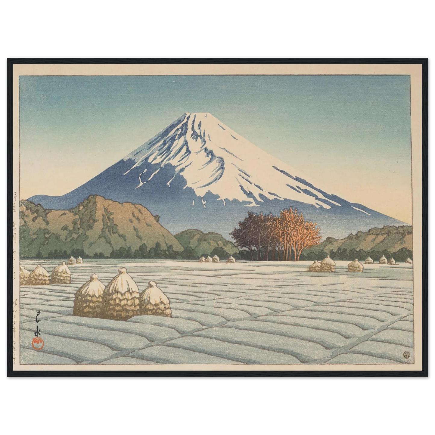 Izu Nagaoka shimo no asa (Frosty morning in Nagaoka, Izu) (1939) Art Print | Kawase Hasui-Quipham Collections