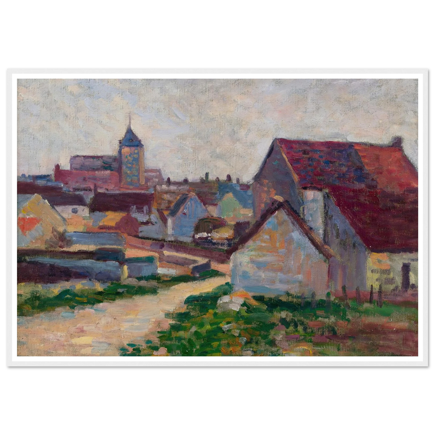 Le Village De Conche-Sur-Condoires (1897) Art Print | Maximilien Luce-Quipham Collections