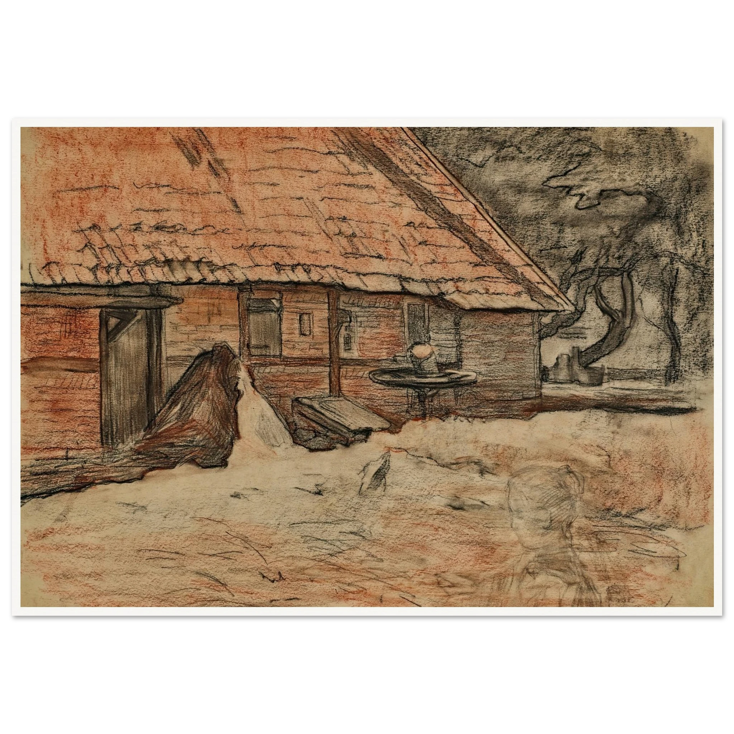 Zijaanzicht van een boerderij bij Winterswijk (circa 1898-1899) Art Print | Piet Mondrian-Quipham Collections