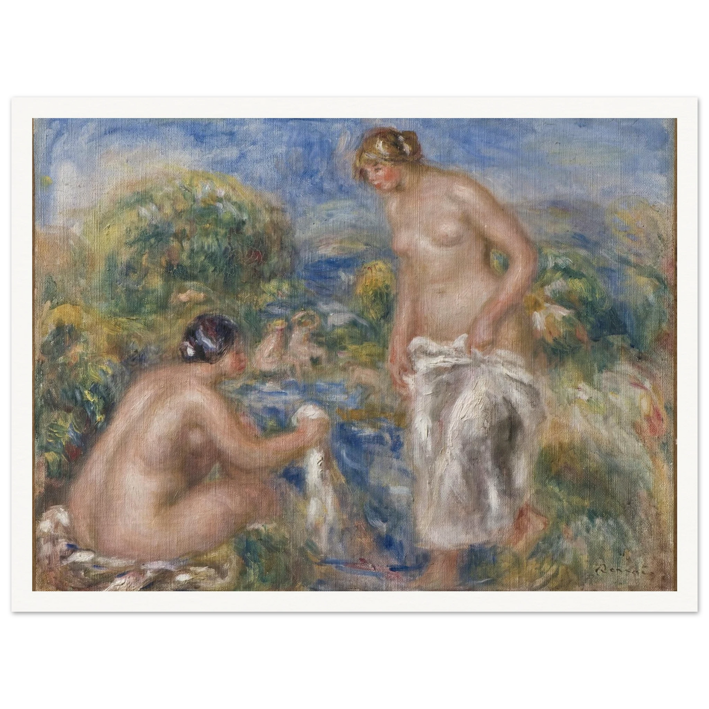 Bathing Women Art Print | Pierre Auguste Renoir-Quipham Collections