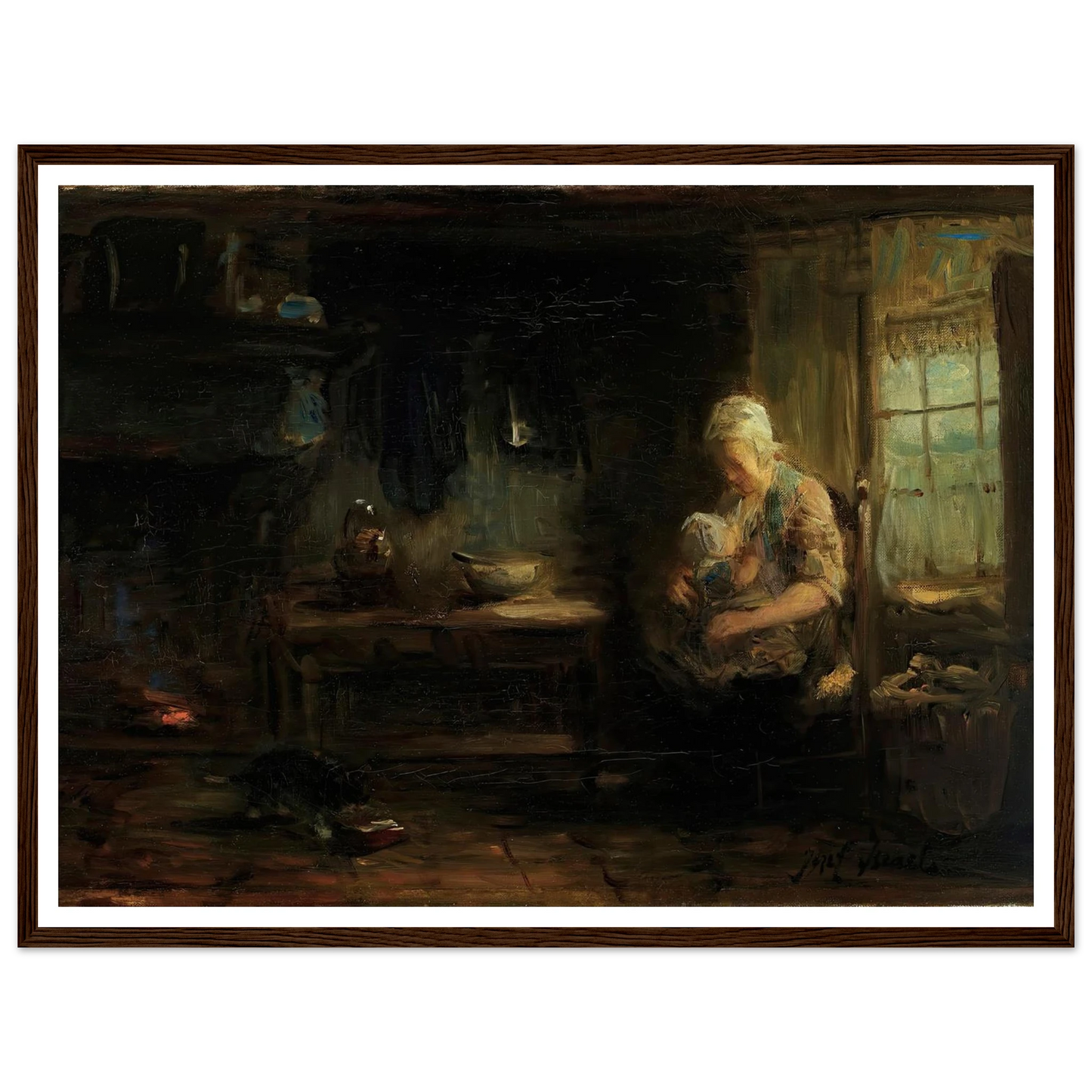 The Young Mother Art Print | Jozef Israels-Quipham Collections