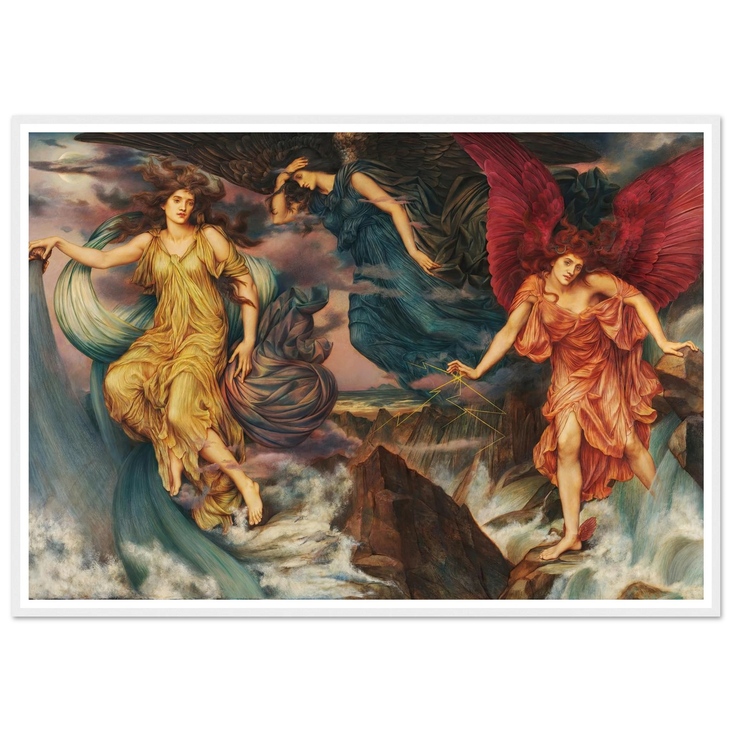 The Storm Spirits (circa 1900) Art Print | Evelyn de Morgan-Quipham Collections