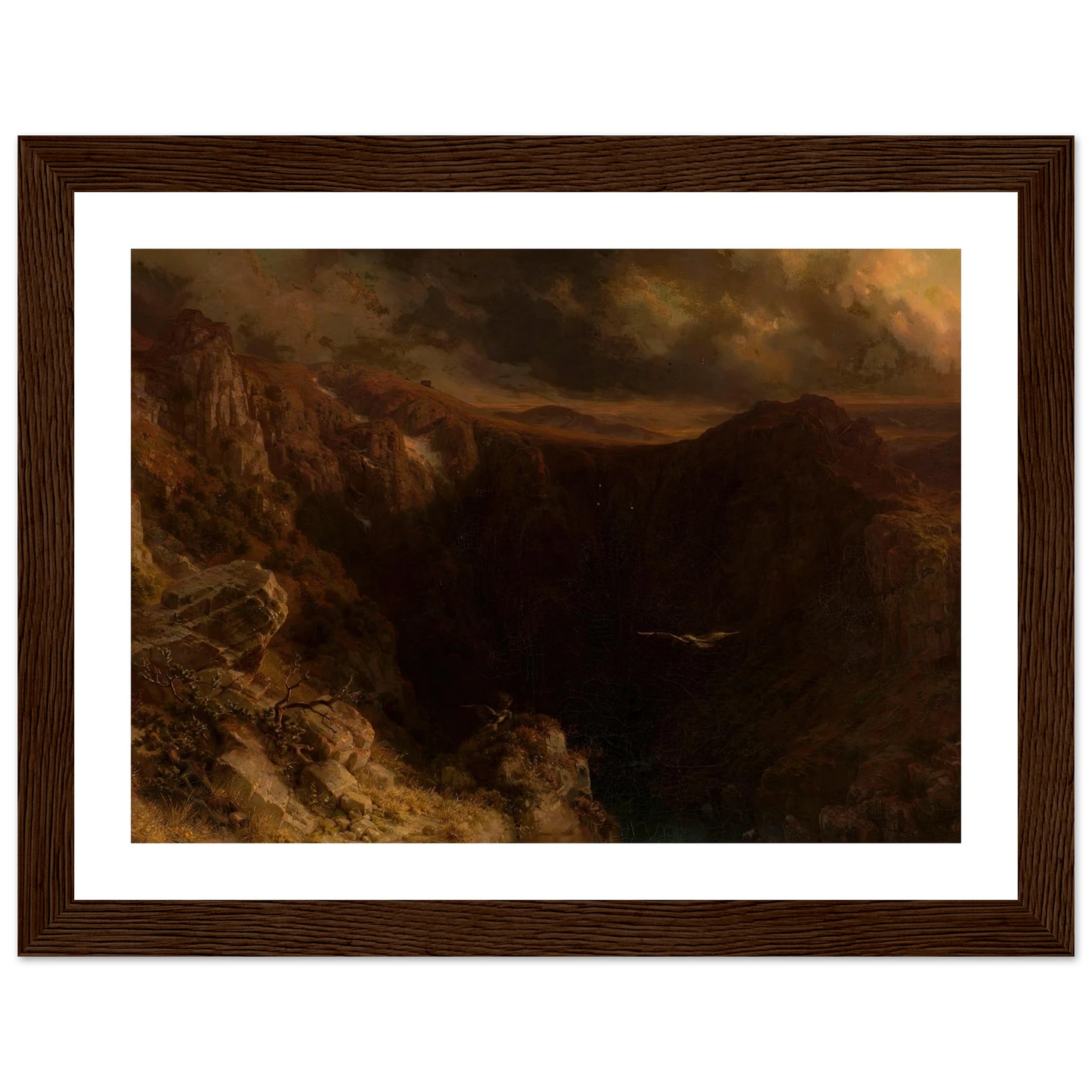 Evening in the mountains (1843) Art Print | August Behrendsen-Quipham Collections