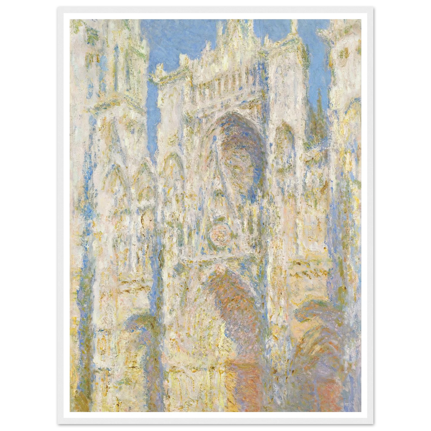 Rouen Cathedral, West Façade, Sunlight (1894) Art Print | Claude Monet-Quipham Collections