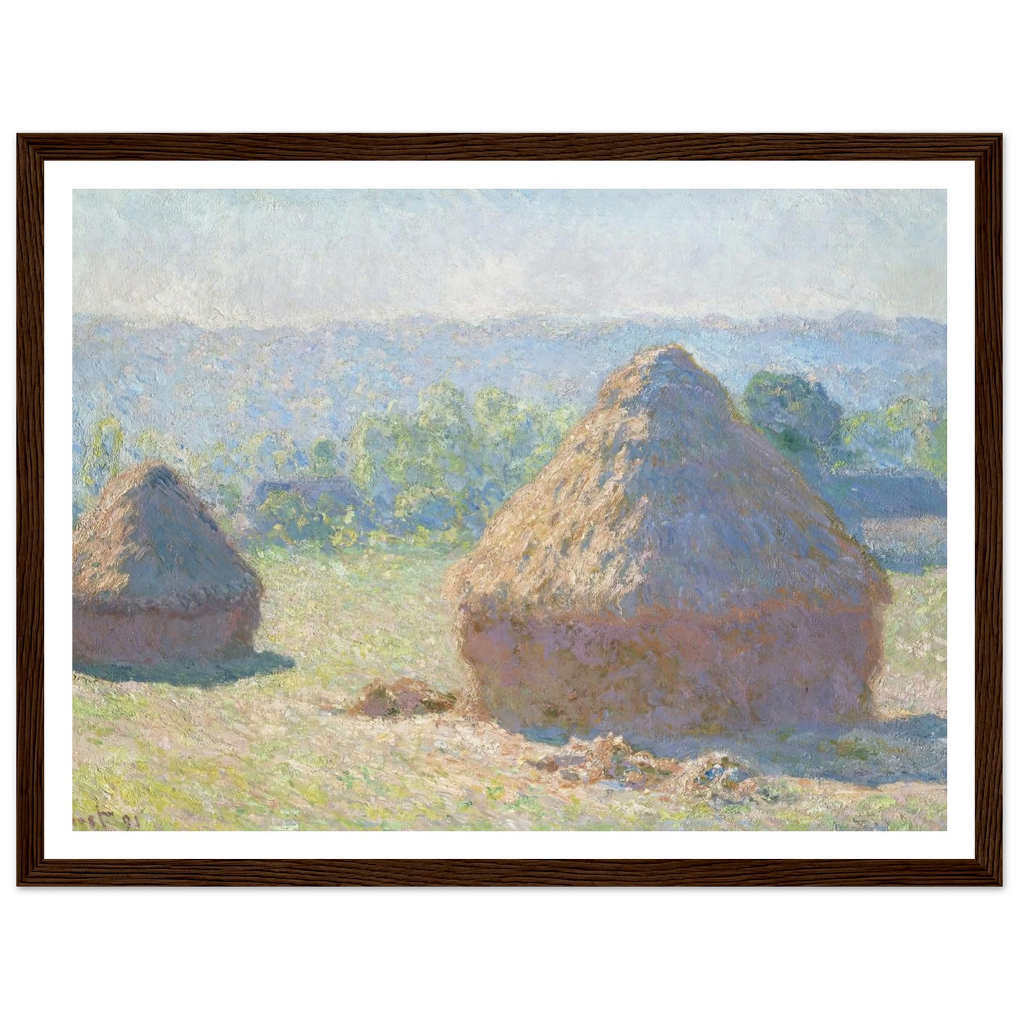 Haystacks, end of Summer (1891) Art Print | Claude Monet-Quipham Collections
