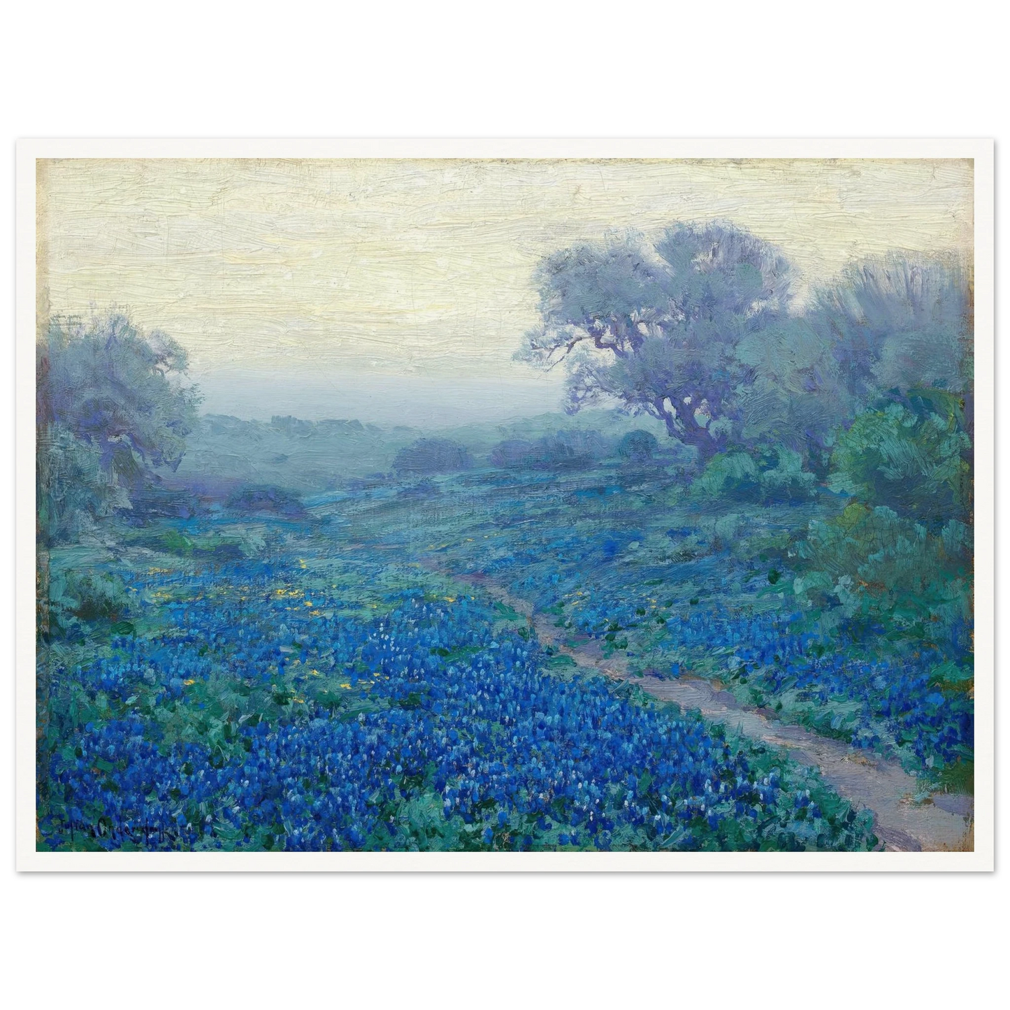 Bluebonnets at Sunrise (1917) Art Print | Julian Onderdonk-Quipham Collections