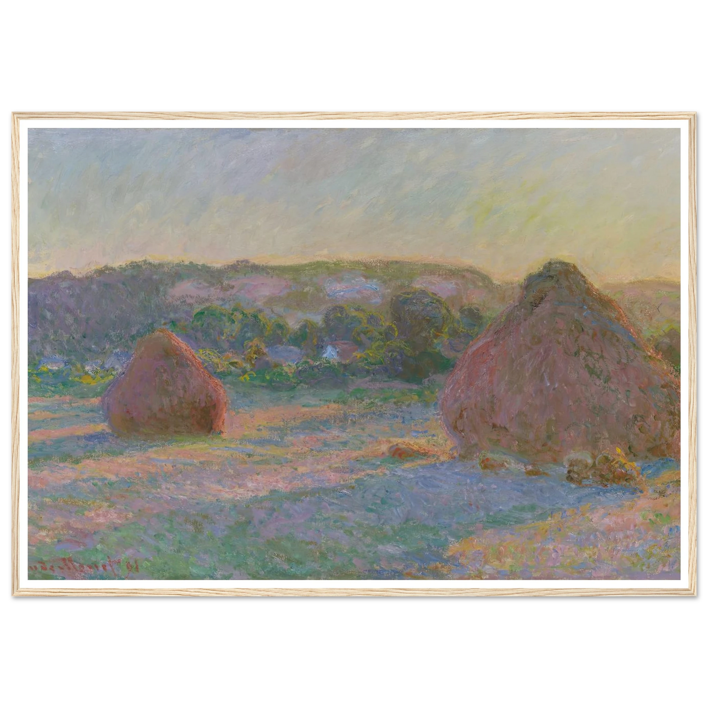 Stacks of Wheat (End of Summer) (1890-91) Art Print | Claude Monet-Quipham Collections