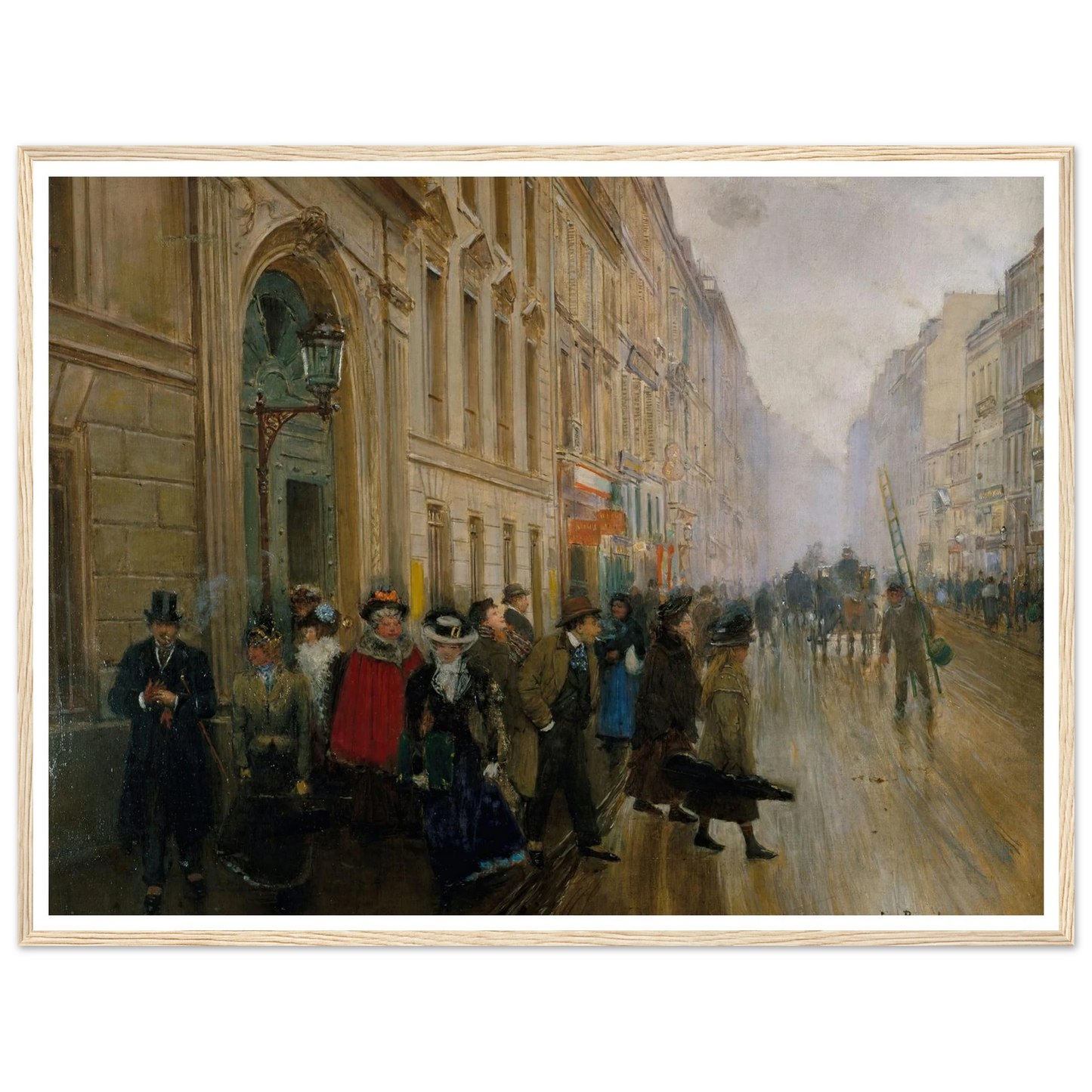 La sortie du conservatoire de musique (1899) Art Print | Jean Beraud-Quipham Collections