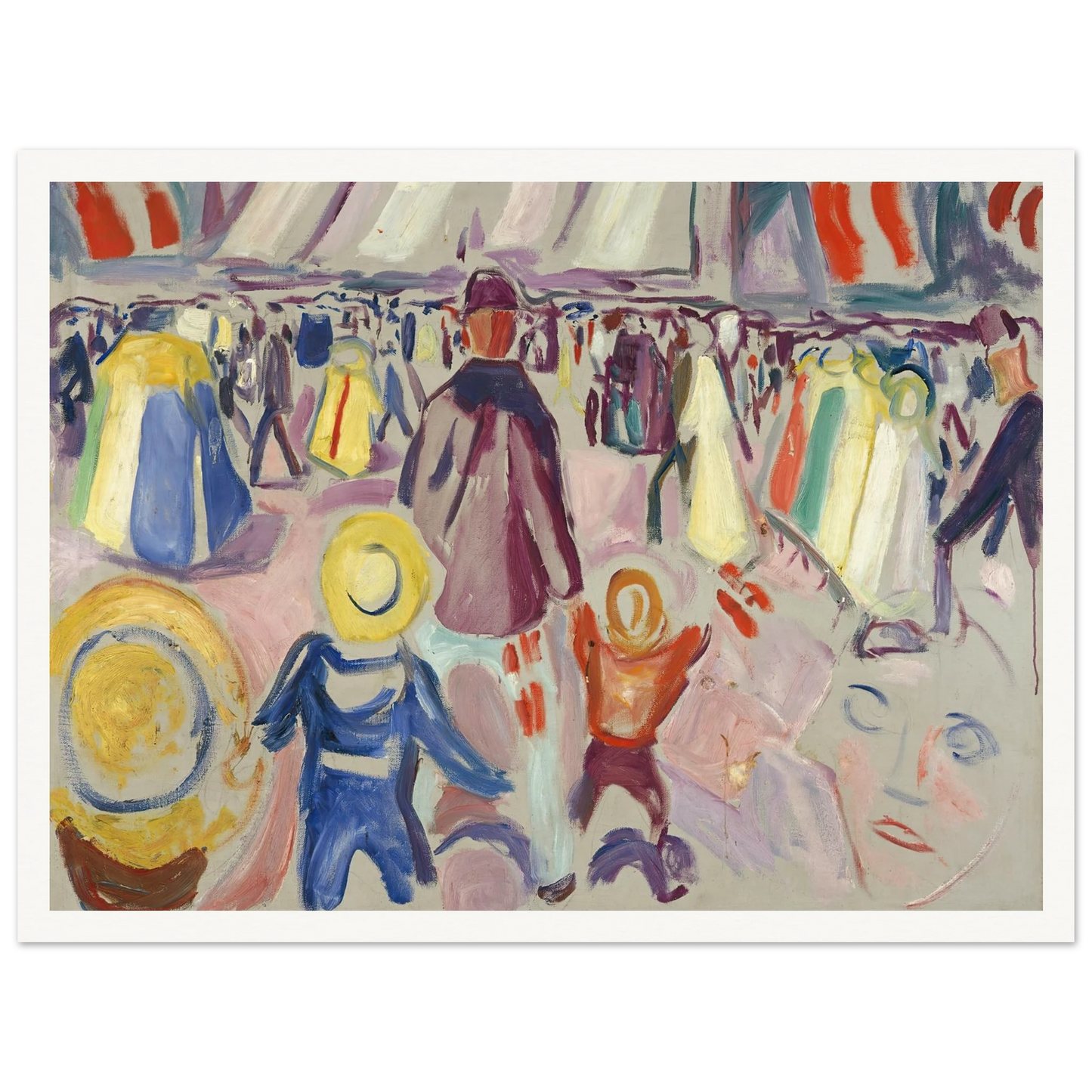 17th of May in a Small, Norwegian Town (1919) Art Print | Edvard Munch-Quipham Collections