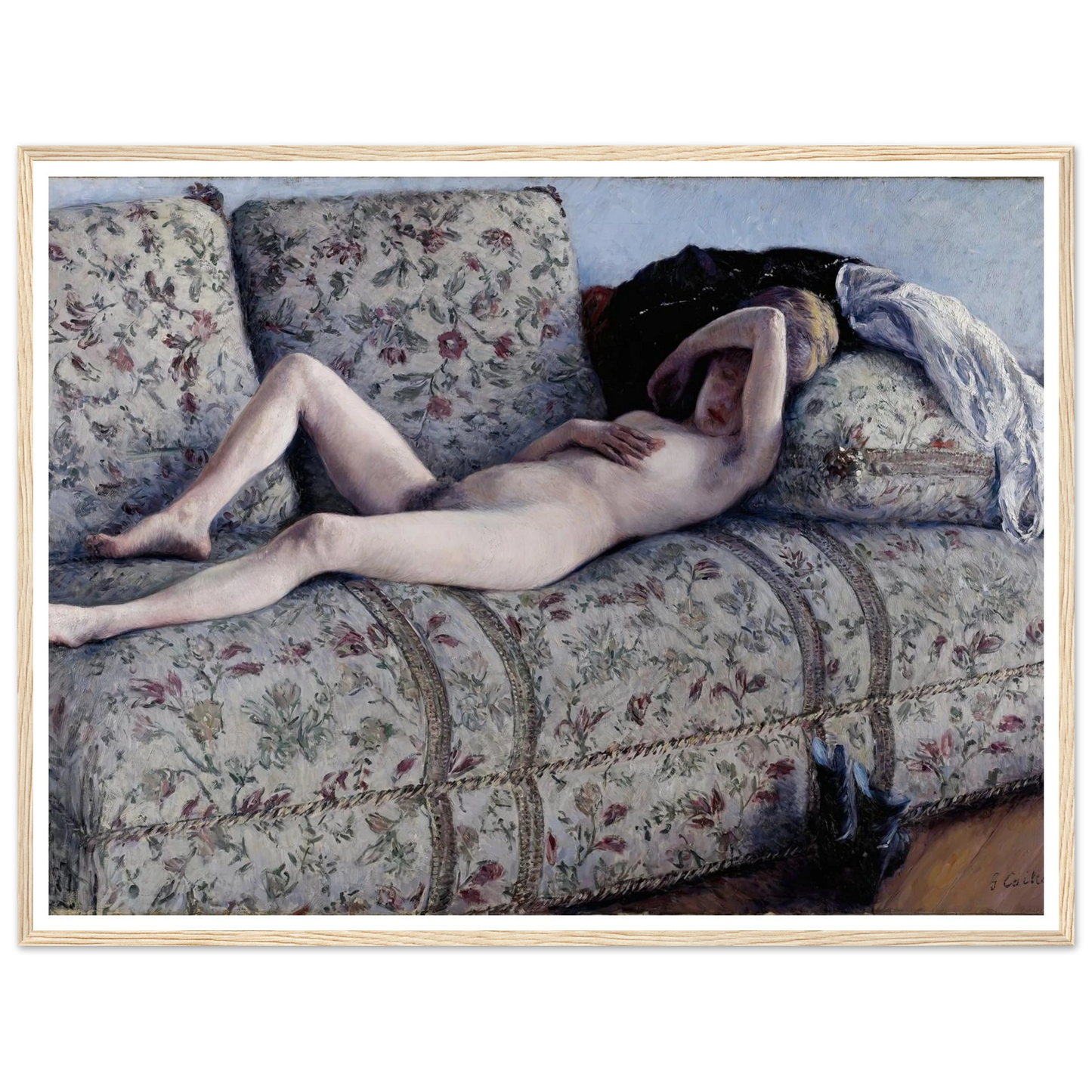 Nude on a Couch (c. 1880) Art Print | Gustave Caillebotte-Quipham Collections