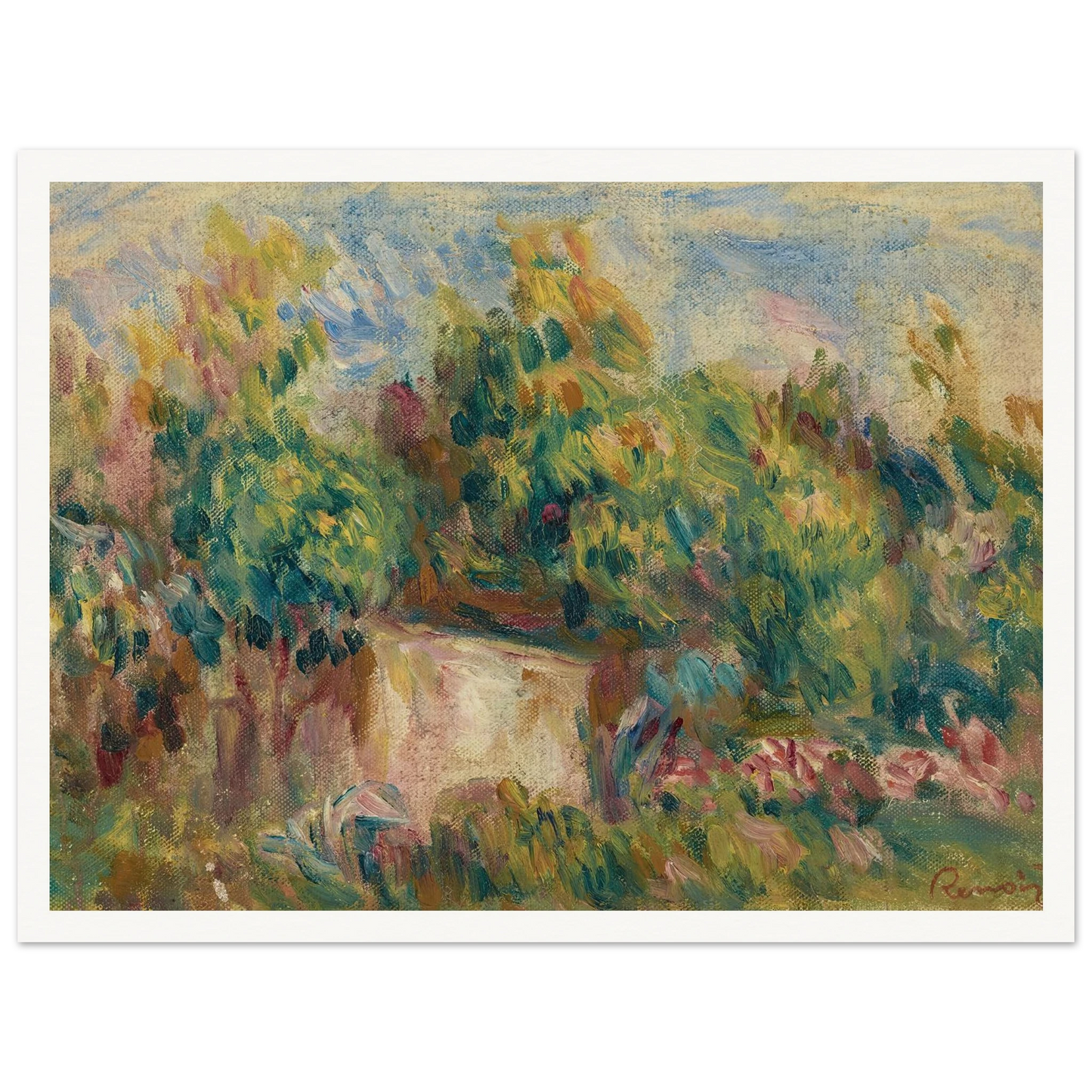 Cabanon près des Colettes (1916) Art Print | Pierre Auguste Renoir-Quipham Collections