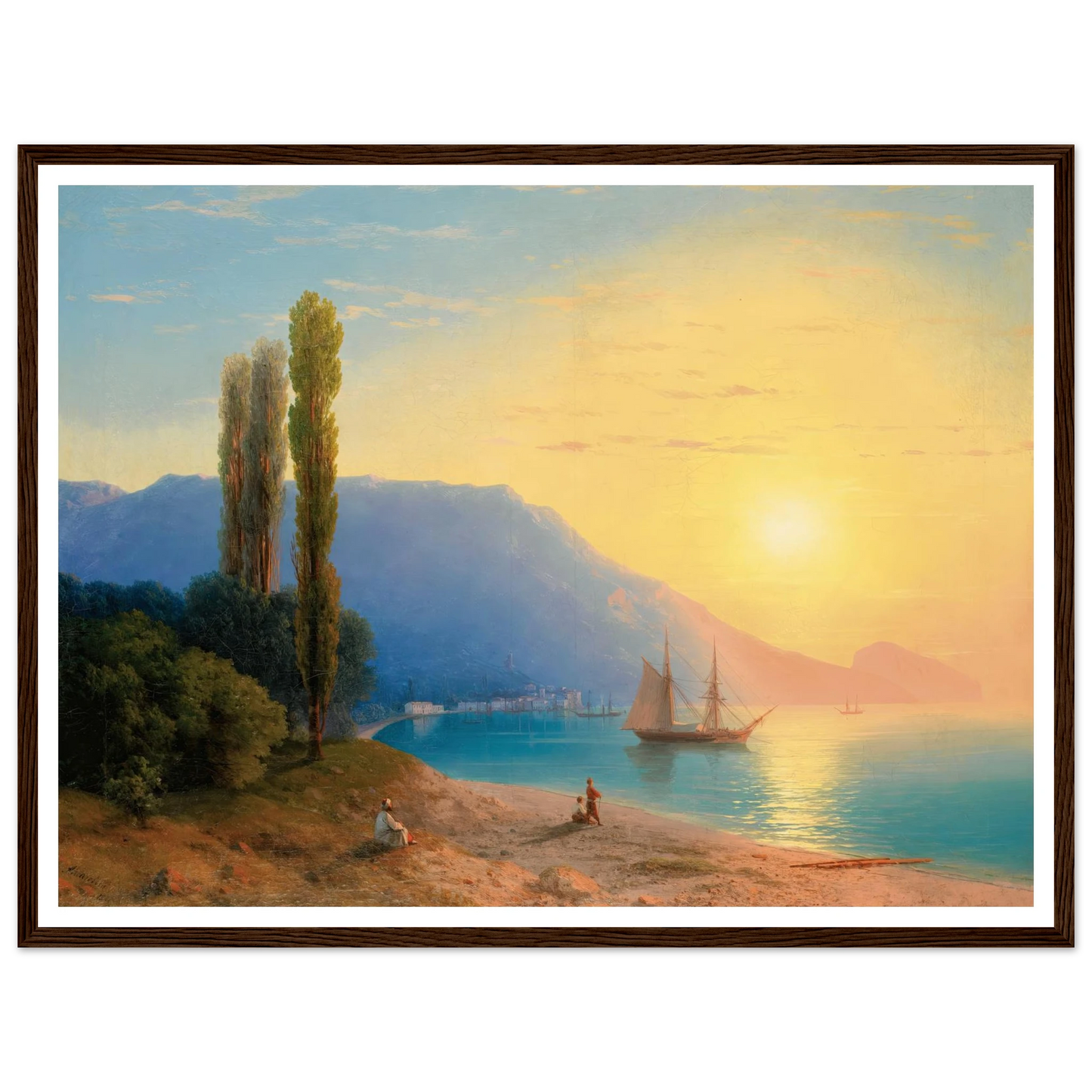 Sunset Over Yalta (1861) Art Print | Ivan Konstantinovich Aivazovsky-Quipham Collections