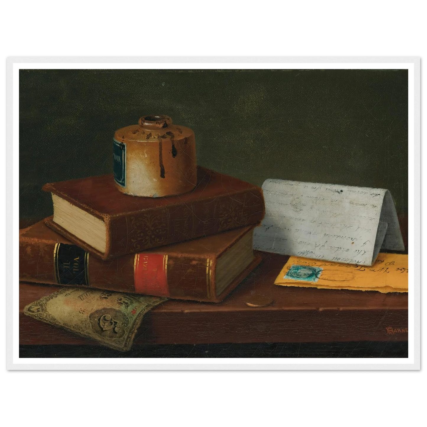Still Life With Letter To Mr. William Taggart, Esq. (1878) Art Print | William Michael Harnett-Quipham Collections