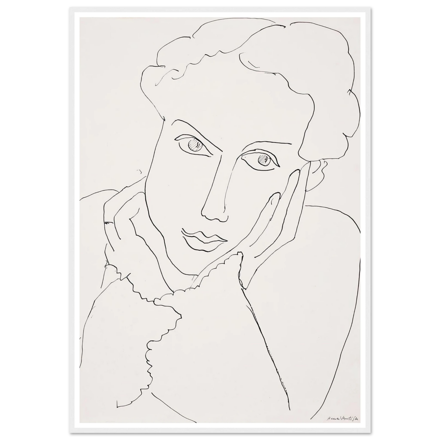Femme pensive (1936) Art Print | Henri Matisse-Quipham Collections