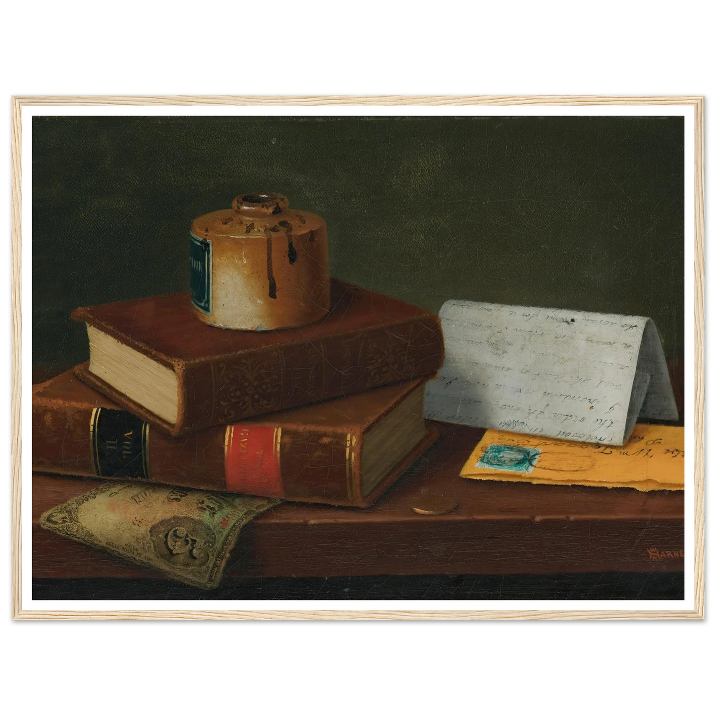 Still Life With Letter To Mr. William Taggart, Esq. (1878) Art Print | William Michael Harnett-Quipham Collections