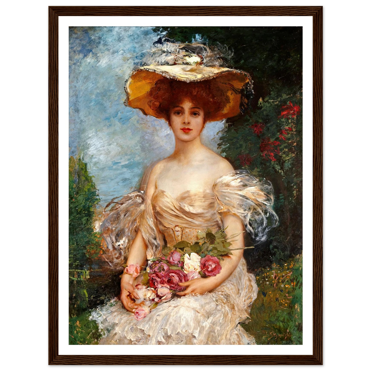 A portrait of an elegant woman Art Print | Leopold Schmutzler-Quipham Collections