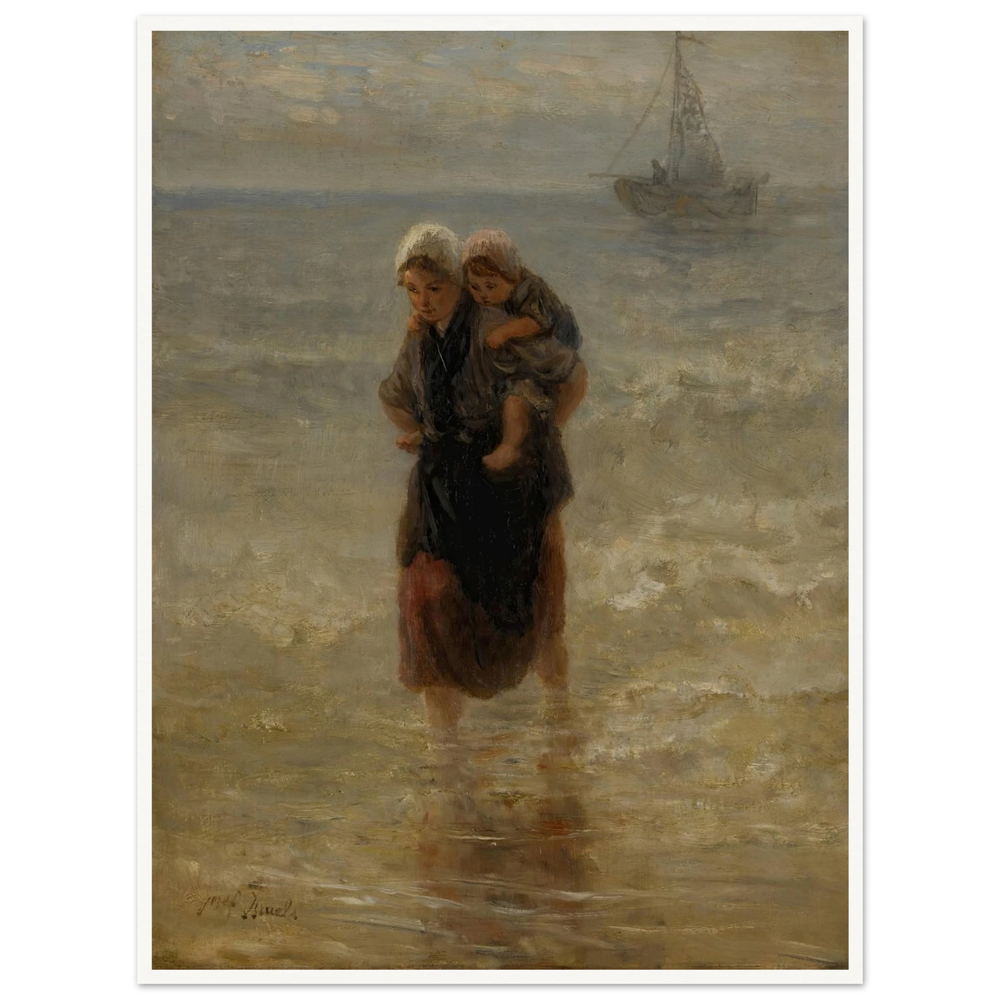At sea Art Print | Jozef Israels-Quipham Collections