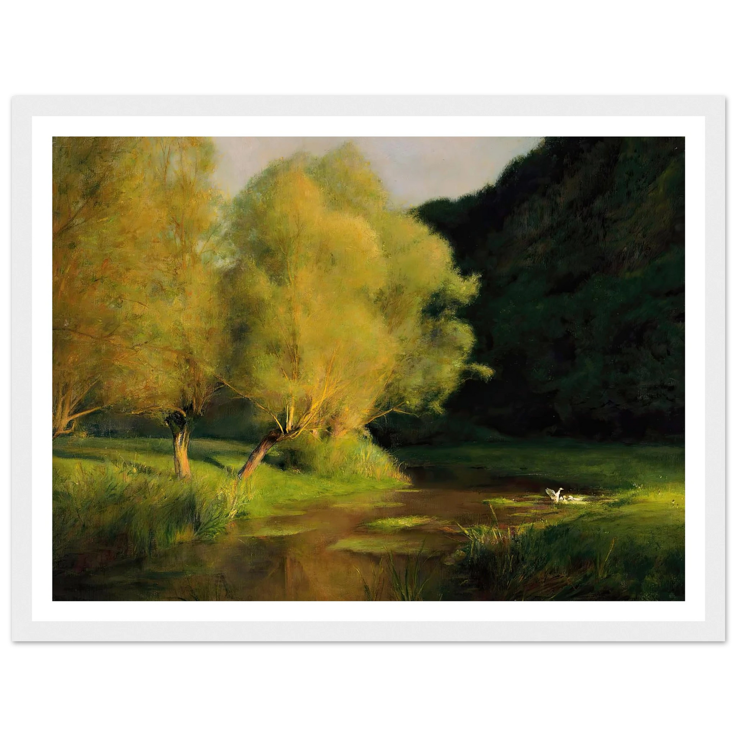 Willows by a Stream (1908) Art Print | Pascal Adolphe Jean Dagnan Bouveret-Quipham Collections